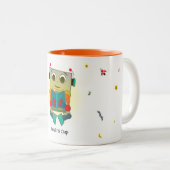 Tweekleurige Robot Coffee Cup Tweekleurige Koffiemok (Voorkant rechts)