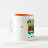 Tweekleurige Robot Coffee Cup Tweekleurige Koffiemok (Voorkant links)