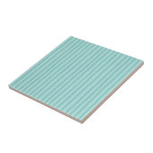 Tweekleurige Teal Strepen Tegeltje (Zijkant)