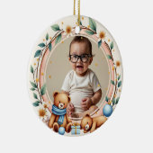 Tweekleurige Twinkle Bear Keramisch Ornament (Rechts)