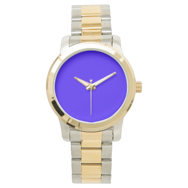 Tweekleurige w/Goud & Zilveren-Tone Quartz Horloge (Voorkant)
