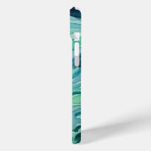 Tweekleurige waterverf oceaan golven Case-Mate iPhone case (Achterkant / Links)