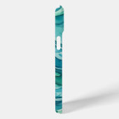Tweekleurige waterverf oceaan golven Case-Mate iPhone case (Achterkant / Rechts)