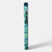 Tweekleurige waterverf oceaan golven Case-Mate iPhone case (Achterkant / Links)