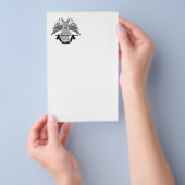 Tweekoppige adelaar als vrijmetselaarssymbool flyer (Hand)
