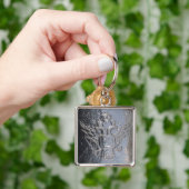 Tweekoppige adelaar op kanon sleutelhanger (Hand)