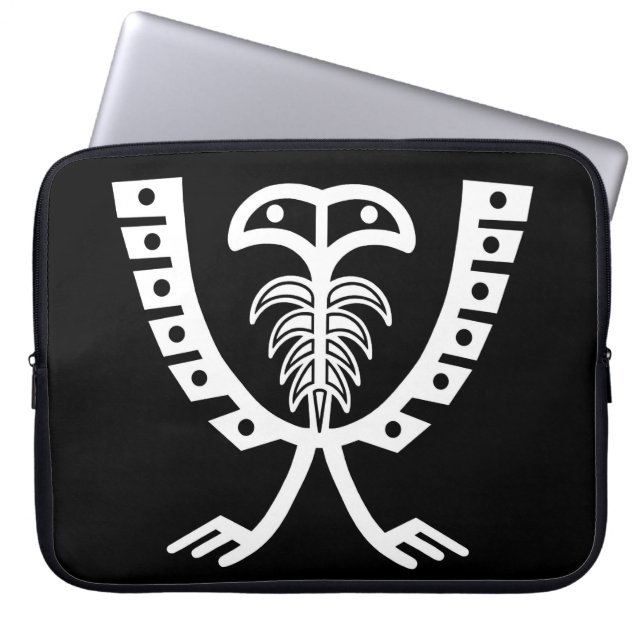 Tweekoppige Witte Adelaar Laptop Sleeve (Voorkant)