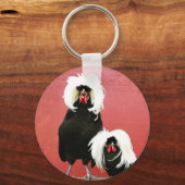 Tweekrooster Poolse Sleutelhanger van kippen (Voorkant)