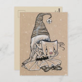 Tweekzijdig klein Pierrot Clown halloween briefkaa Briefkaart (Voorkant / Achterkant)