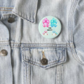 tweeledig baby shower ronde button 5,7 cm (In situ)