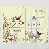 tweeledig Berichtenprogramma voor gele vogels (Voorkant / Achterkant)