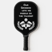 😁 tweeledige aangepaste tekst en foto 😍 pickleball paddle (Achterkant)