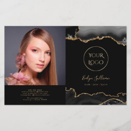 tweeledige brochure voor zwart goud