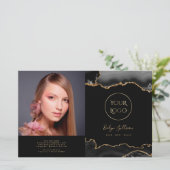 tweeledige brochure voor zwart goud (Staand voorkant)