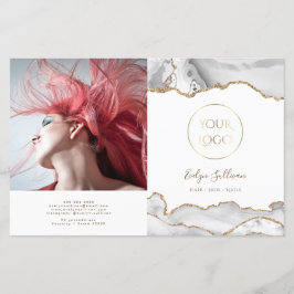 tweeledige brochure wit agate