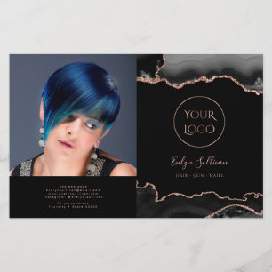 tweeledige brochure zwart-wit