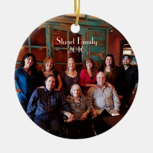 tweeledige kerstversiering 2016 keramisch ornament (Voorkant)