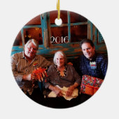 tweeledige kerstversiering 2016 keramisch ornament (Achterkant)