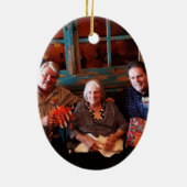  tweeledige kerstversiering keramisch ornament (Achterkant)