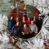  tweeledige kerstversiering keramisch ornament