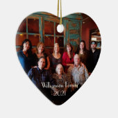 tweeledige kerstversiering met twee foto's keramisch ornament (Rechts)