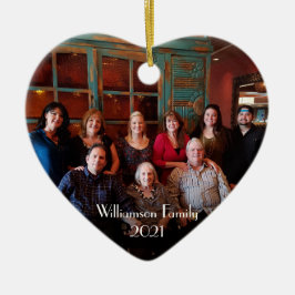  tweeledige kerstversiering met twee foto's keramisch ornament