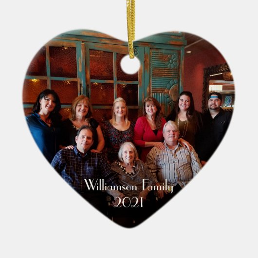 tweeledige kerstversiering met twee foto's keramisch ornament (Voorkant)