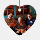 tweeledige kerstversiering met twee foto's keramisch ornament (Achterkant)