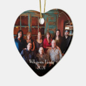 tweeledige kerstversiering met twee foto's keramisch ornament (Links)