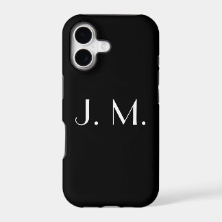 Tweeletterig zwart-wit monogram minimale typografi