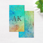 Tweeletterige monogram  met goudspecs visitekaartje (Bureau)