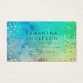 Tweeletterige monogram  met goudspecs visitekaartje (Achterkant)