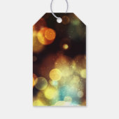 Tweelicht Bokeh Lichten Trouw Favor Cadeaulabel (Achterkant)