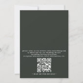 Tweelicht Groenery Rustieke Elegante QR Code Trouw Kaart (Achterkant)
