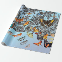 TWEELIGE BUTTERFLIES EN LOKWAPENPAPIER CADEAUPAPIER