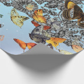 TWEELIGE BUTTERFLIES EN LOKWAPENPAPIER CADEAUPAPIER (Hoek)