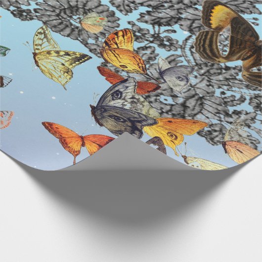 TWEELIGE BUTTERFLIES EN LOKWAPENPAPIER CADEAUPAPIER (Hoek)