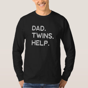 tweeling 2 twee kinderen papa papa papa Vaderdag m T-shirt
