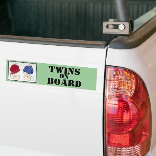 tweeling aan boord bumpersticker (Op Truck)