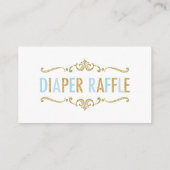 Tweeling Baby Boys Olifant Luier Raffle Ticket Informatiekaartje (Achterkant)