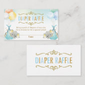 Tweeling Baby Boys Olifant Luier Raffle Ticket Informatiekaartje (Voorkant / Achterkant)