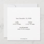 Tweeling Baby Foto Geboorteaankondiging Aankondiging (Achterkant)