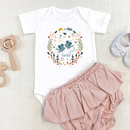 Tweeling Baby Kleding - Tweeling Thema Zodiac Sign Romper