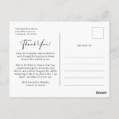 Tweeling Baby Meisje Dank U Verjaardag Postca Briefkaart (Achterkant)