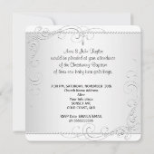 Tweeling Baby Meisje Jongen Doop Doopfeest Wit 2a Kaart (Achterkant)