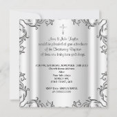 Tweeling Baby Meisje Jongen Doop Doopfeest Wit Kaart (Achterkant)