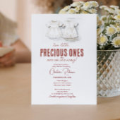 Tweeling baby meisje Schattige Baby shower Kaart