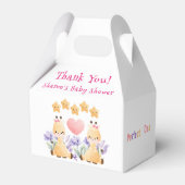 Tweeling-Baby shower | BABY SHOWER SCHATTIGEE GIRA Bedankdoosjes (Voorkant Zijde)