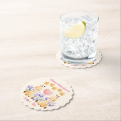 Tweeling-Baby shower | BABY SHOWER SCHATTIGEE GIRA Kartonnen Onderzetters (Insitu)