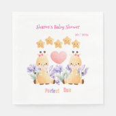 Tweeling-Baby shower | BABY SHOWER SCHATTIGEE GIRA Servet (Voorkant)